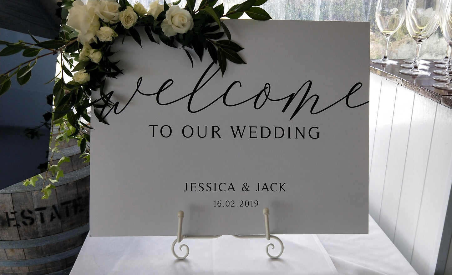 Reception Customised Welcome Wedding Sign