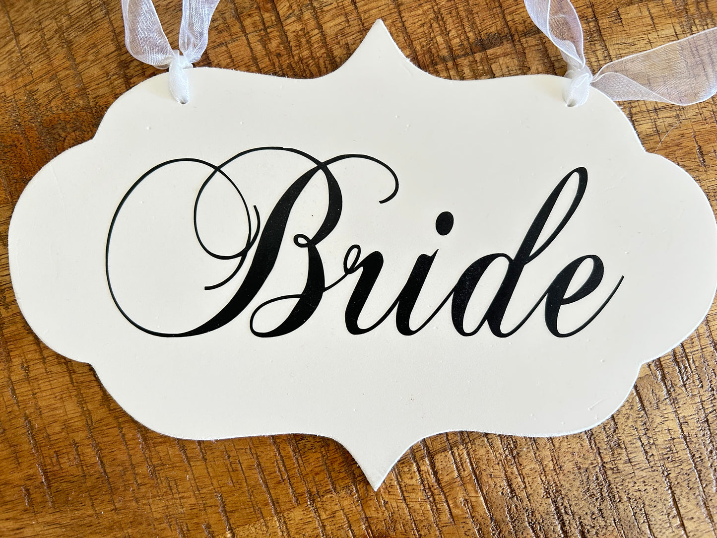 Bride & Groom Reception Chair Wedding Sign