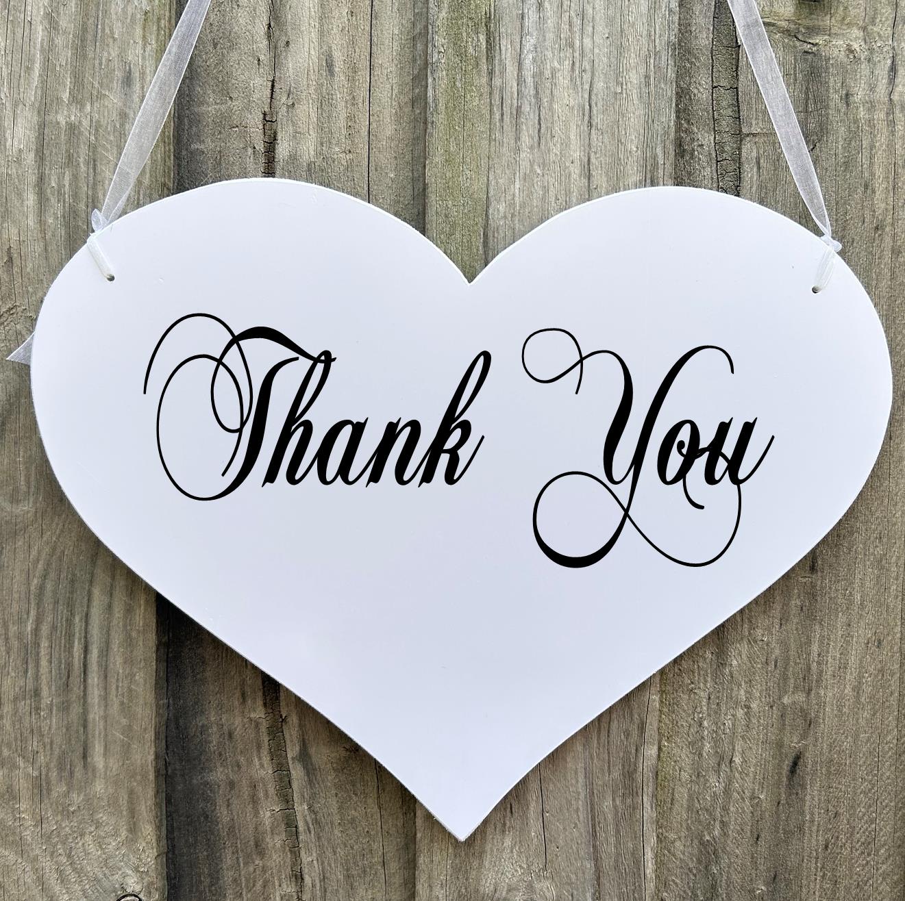 Thank You  Heart Wedding Sign