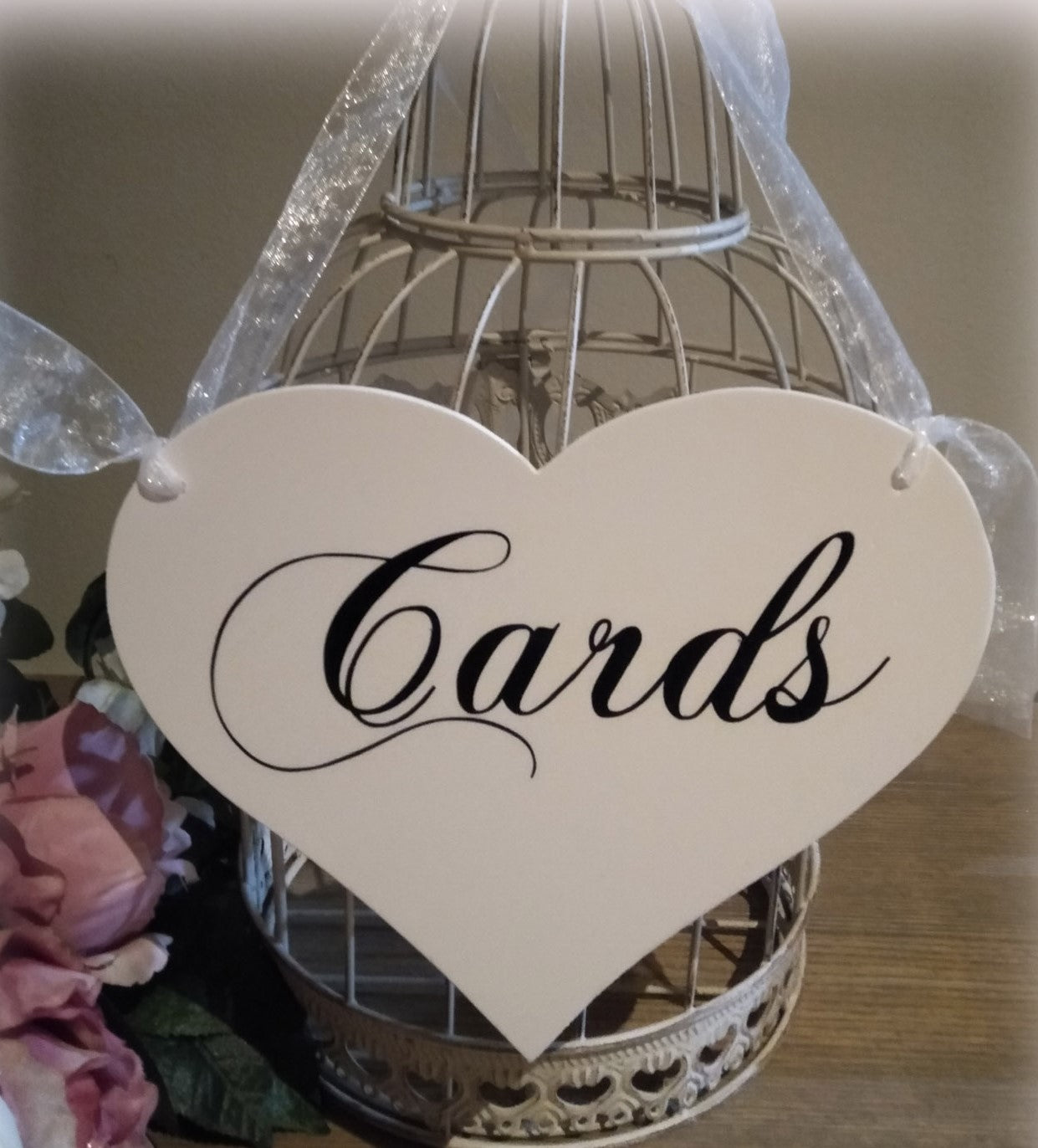 Cards Wishing Well Reception Wedding Sign