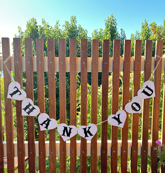 Thank You Heart Garland Wedding Sign